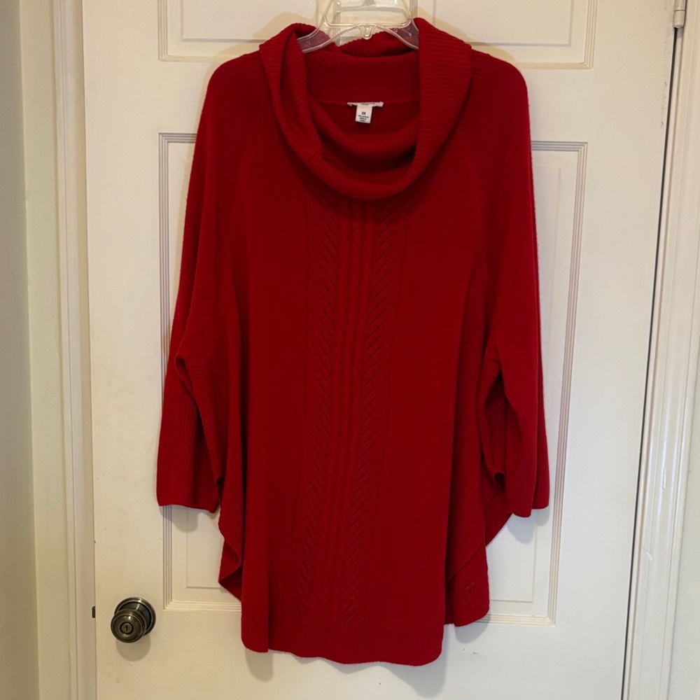 Westbound Women's Red Cowl Neck Sweater